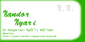 nandor nyari business card